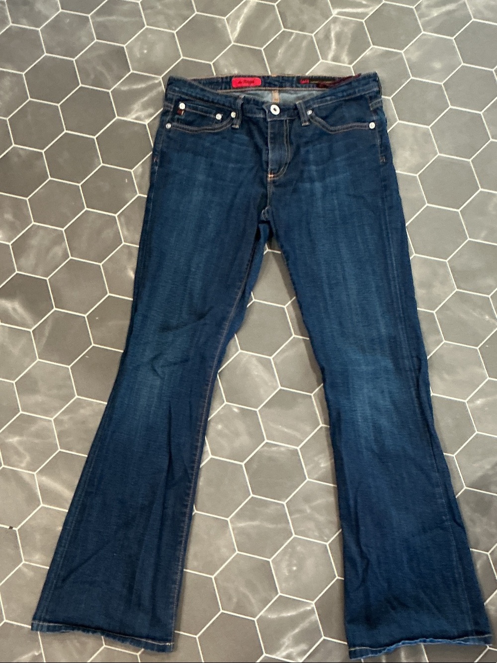 AG Adriano Goldschmied Dark Blue Flare Jeans